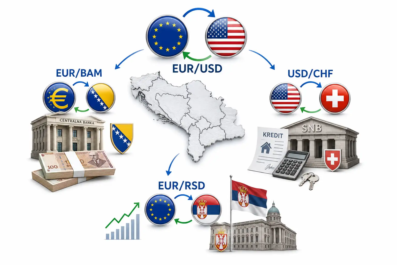 Valutni parovi i Balkan - što je relevantno za naše tradere