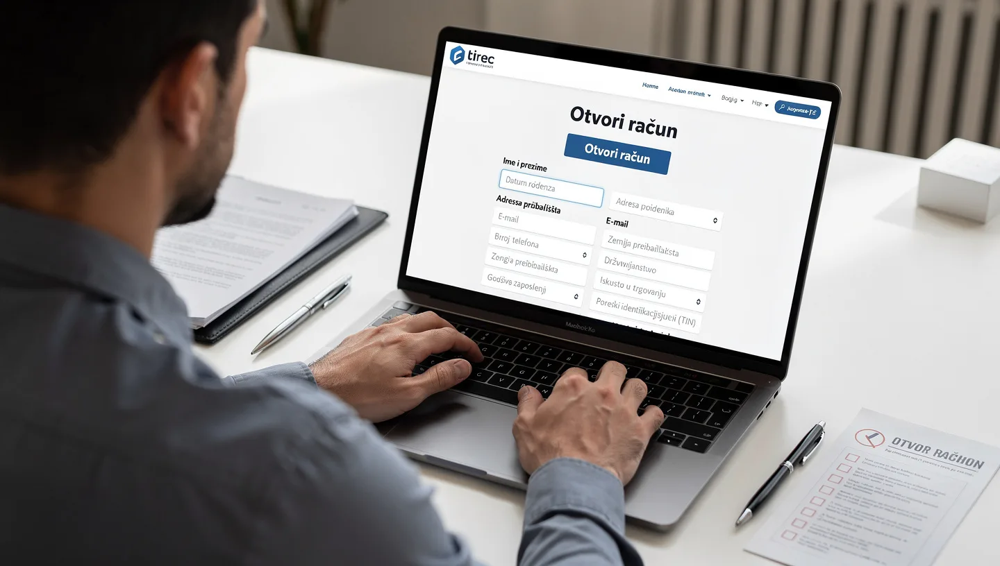 registracija forex računa na web stranici brokera