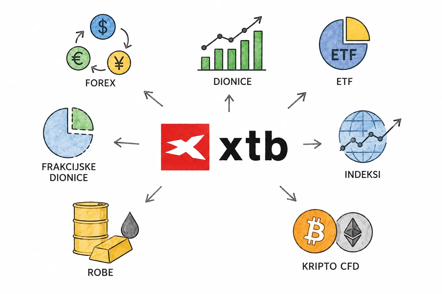 Kojim instrumentima možeš trgovati na XTB platformi