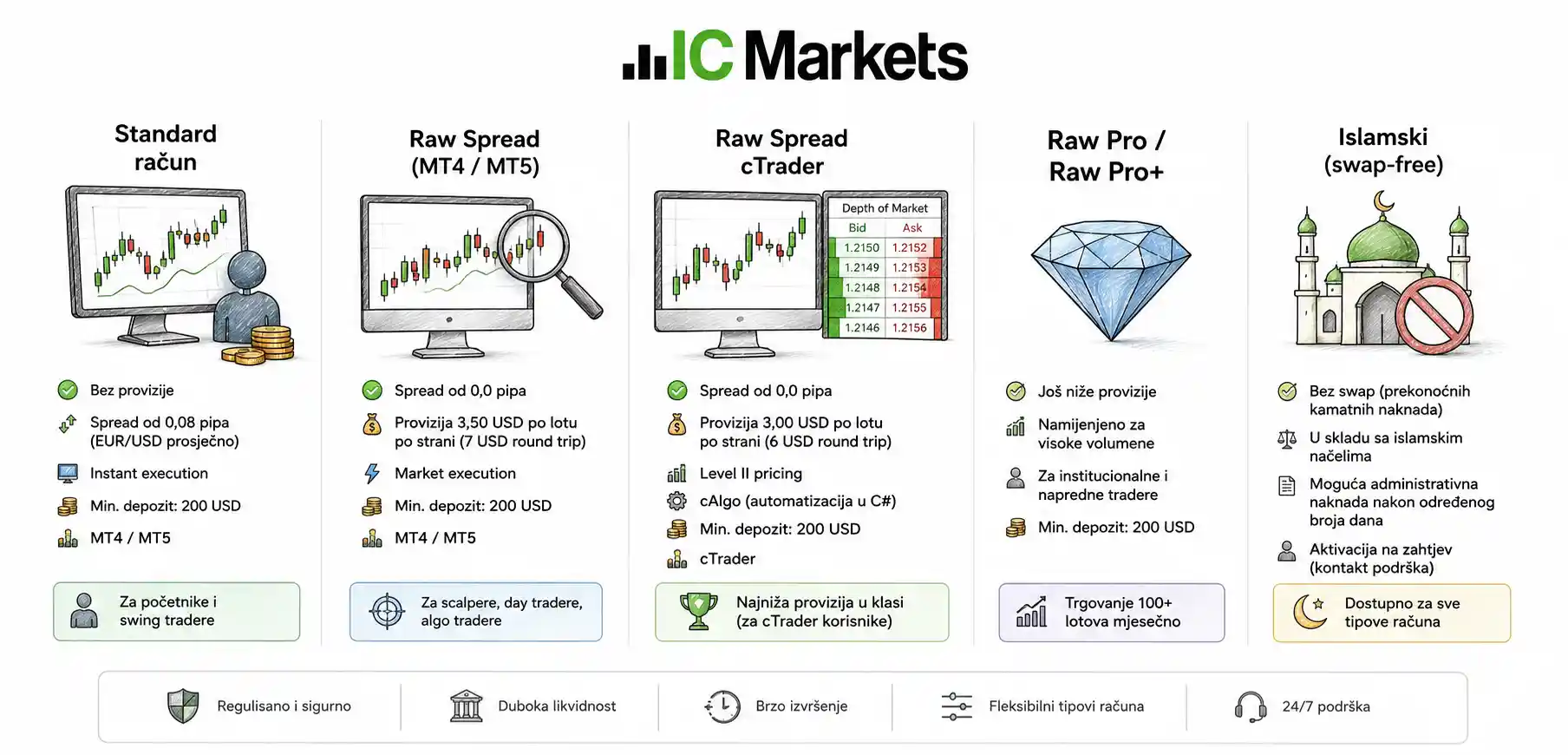 Tipovi računa IC Markets